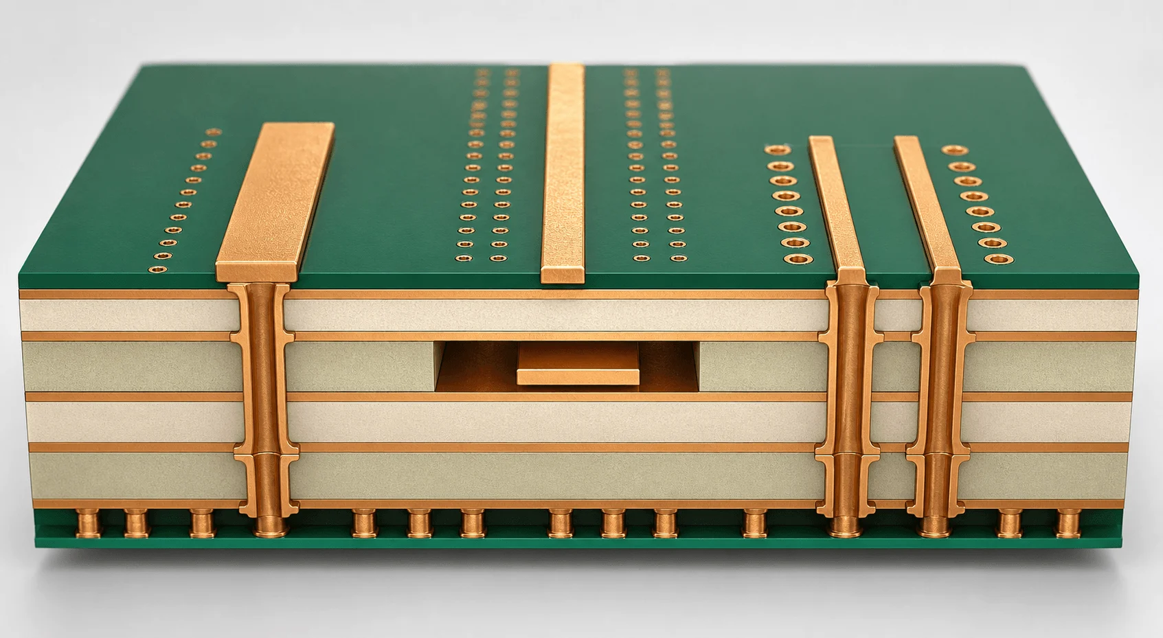 Multilayer HDI stackup representing a fine-pitch BGA controller design case