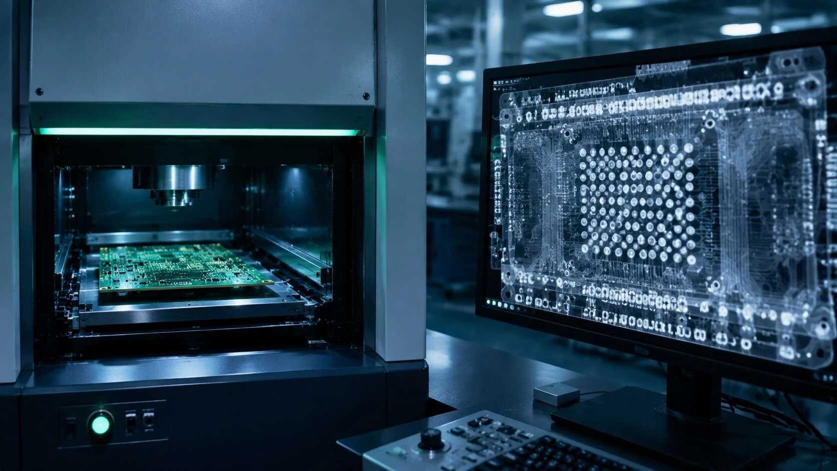 PCB X-ray inspection for BGA solder joint verification