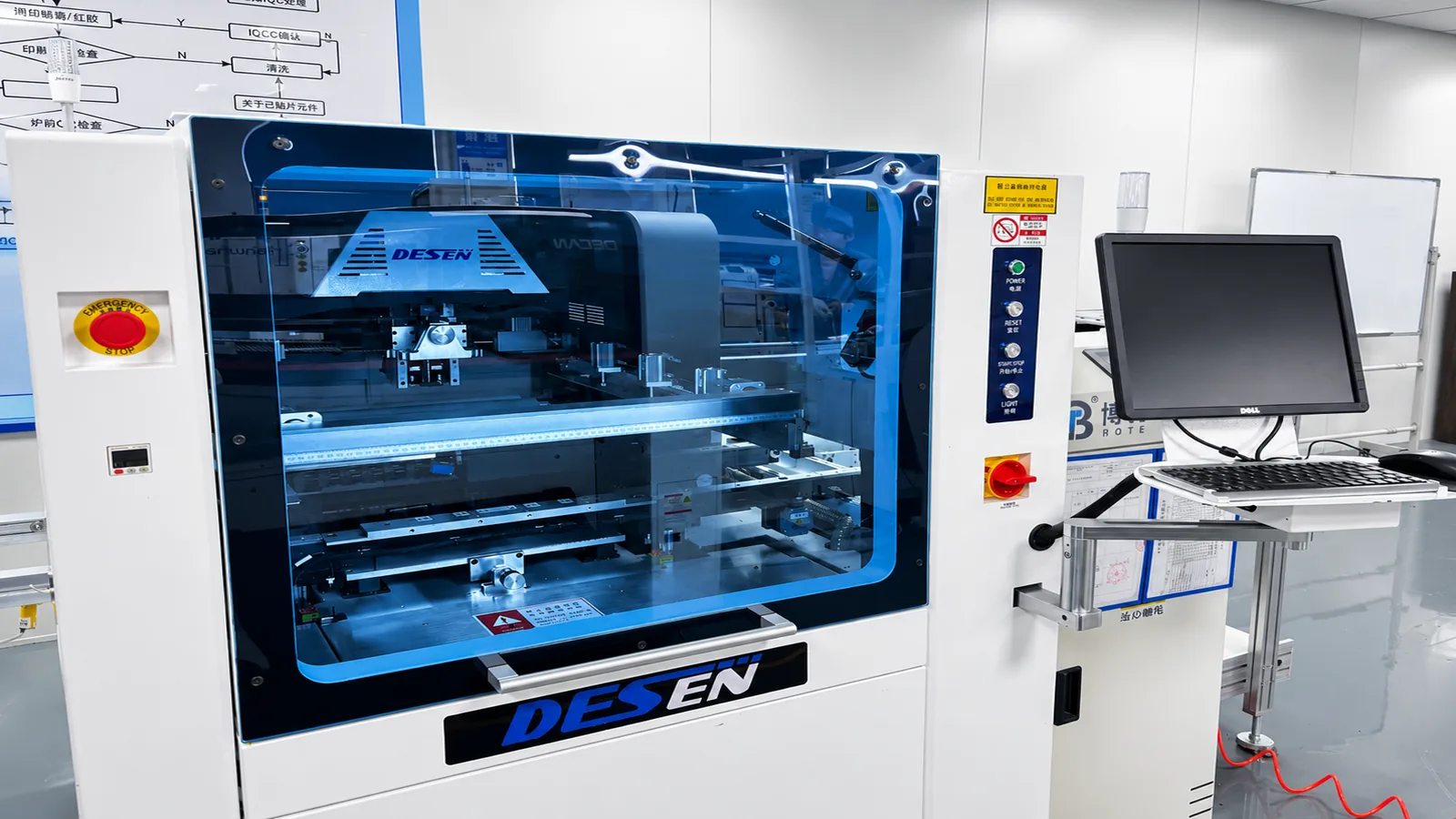 Automatic SMT solder paste printer for PCB assembly