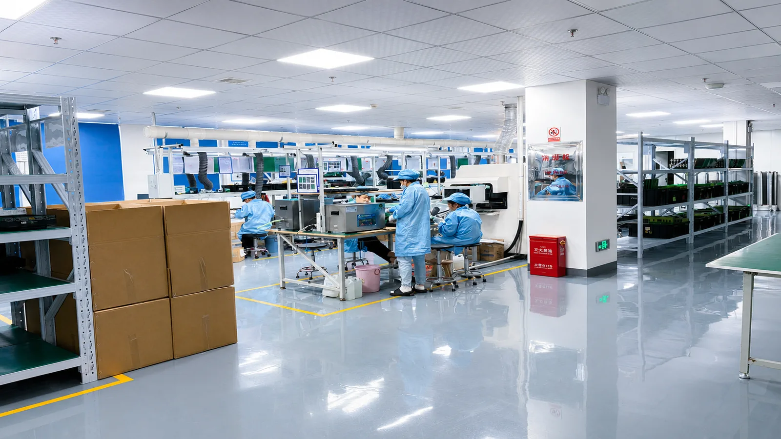 Controlled PCB assembly production environment
