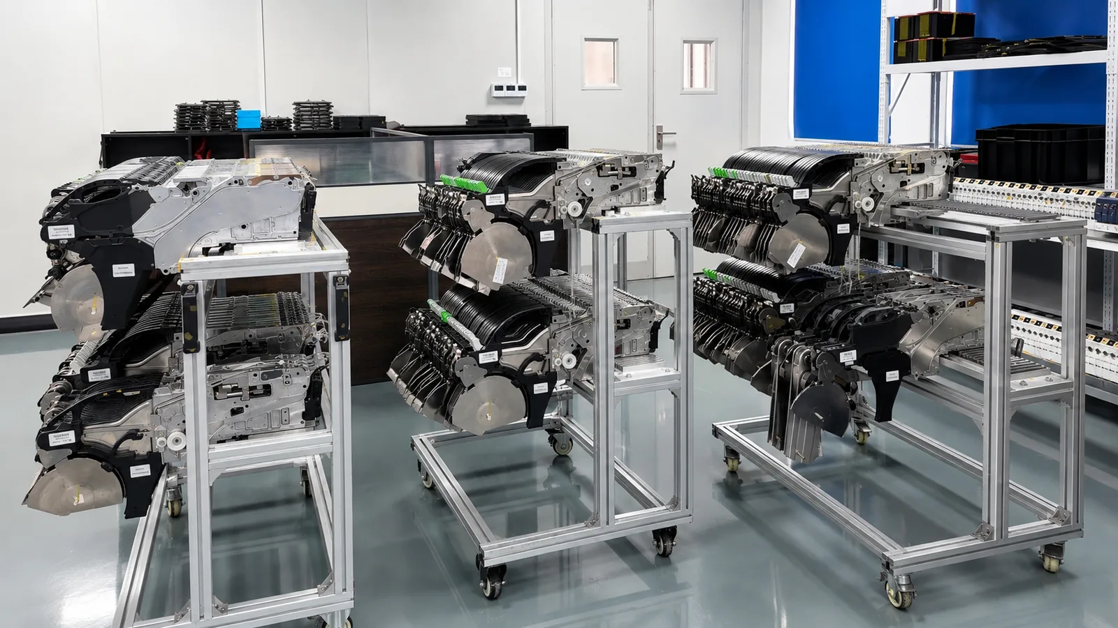 SMT feeder storage area for PCB assembly production