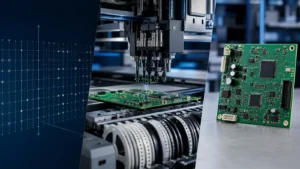 SMT pick and place coordinate data workflow leading to assembled PCBA