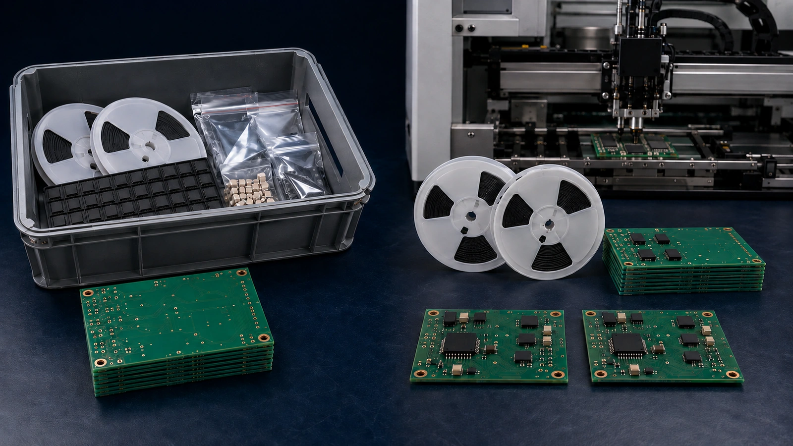 Customer-supplied component kit compared with coordinated PCB sourcing and SMT assembly production
