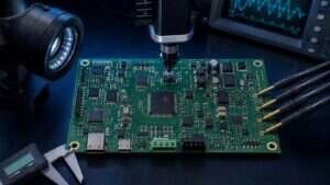 PCB design for manufacturability, assembly and testability review with inspection, placement and test probes
